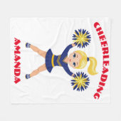 Cheerleader Personalized Fleece Blanket Deken (Voorkant (Horizontaal))
