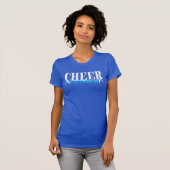 Cheerleader Practice Shirt in wit en blauw (Voorkant volledig)