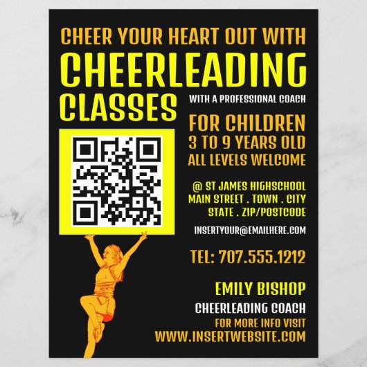 Cheerleader QR-codenummer, Cheerlead Classes Flyer (Voorkant)