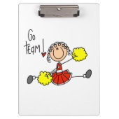 Cheerleader Red Go Team Klembord (Voorkant)
