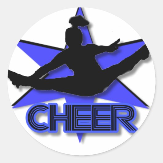 Cheerleader Ronde Sticker (Voorkant)