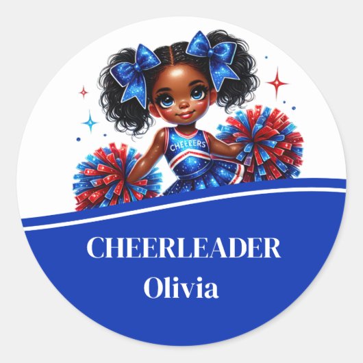 Cheerleader Ronde Sticker (Voorkant)