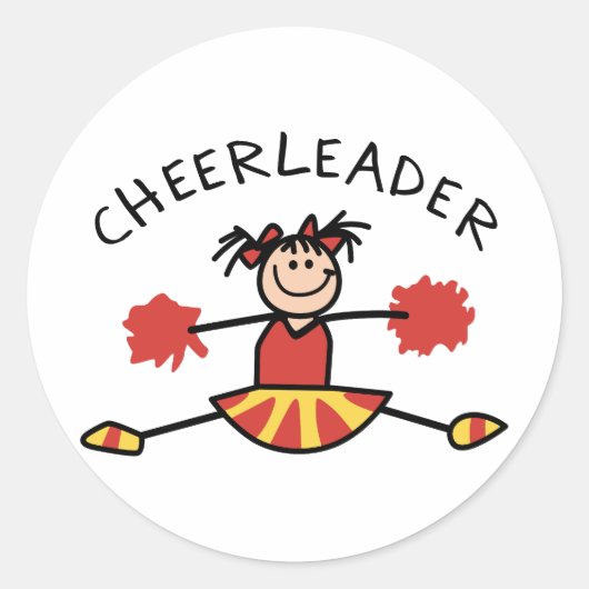 CHEERLEADER RONDE STICKER (Voorkant)