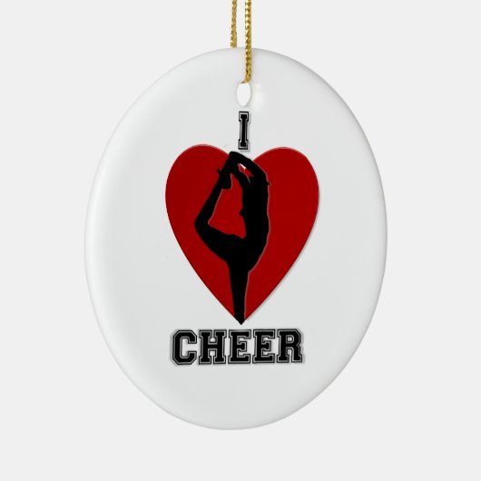 Cheerleader-ronde-versiering Keramisch Ornament (Rechts)