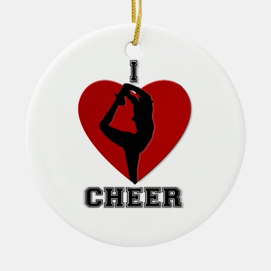 Cheerleader-ronde-versiering Keramisch Ornament (Voorkant)