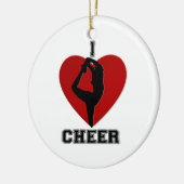 Cheerleader-ronde-versiering Keramisch Ornament (Links)