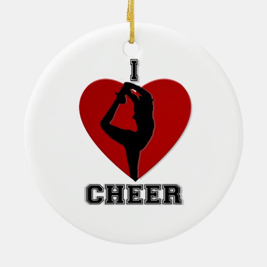 Cheerleader-ronde-versiering Keramisch Ornament (Achterkant)