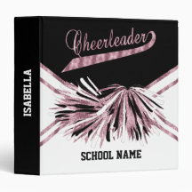 Cheerleader - roze glitter, zwart en wit