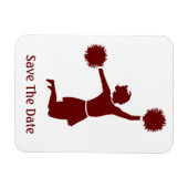 Cheerleader Silhouet Save The Date Magnet Magneet (Horizontaal)