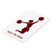 Cheerleader Silhouet Save The Date Magnet Magneet (Linkerzijde)