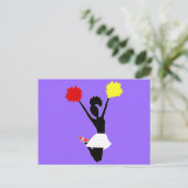 Cheerleader Silhouette Briefkaart (Staand voorkant)
