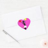 Cheerleader Silhouette Hart Sticker (Envelop)