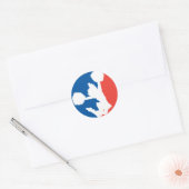 Cheerleader Silhouette Ronde Sticker (Envelop)