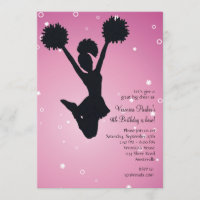 Cheerleader Silhouette - uitnodiging
