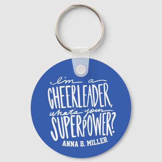 Cheerleader Sleutelhanger met Funny Quote (Voorkant)
