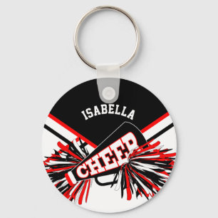 Cheerleader Spirit - Rood, zwart en wit Sleutelhanger