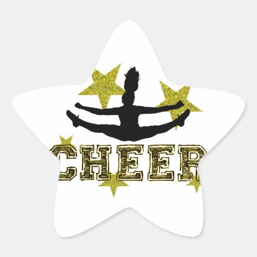 Cheerleader Ster Sticker (Voorkant)