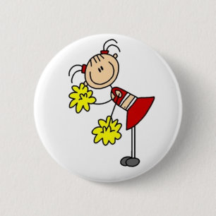 Cheerleader Stick Ronde Button 5,7 Cm