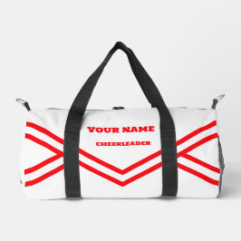 Cheerleader tas, personaliseer rood en wit plunjezak