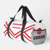Cheerleader tas, personaliseer rood en wit plunjezak (Rechterhoek)