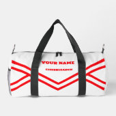 Cheerleader tas, rood en wit plunjezak (Achterkant)