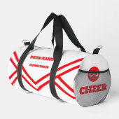 Cheerleader tas, rood en wit plunjezak (Rechterhoek)