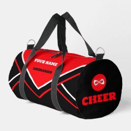 Cheerleader tas, rood, wit & zwart plunjezak
