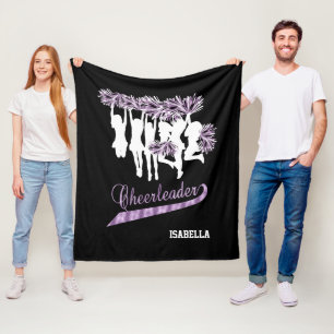 Cheerleader Team 📣 - Paars, zwart en wit Fleece Deken