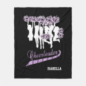 Cheerleader Team 📣 - Paars, zwart en wit Fleece Deken (Voorkant)