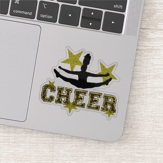 Cheerleader toe touch vinyl gesneden sticker (Detail)