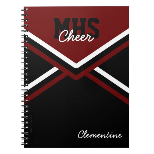 Cheerleader Uniform-laptop op school Notitieboek (Voorkant)