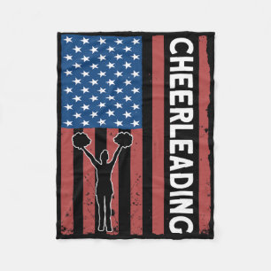 Cheerleader Usa Vlag Cheerleading Fleece Deken
