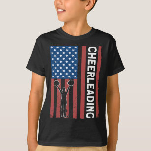 Cheerleader Usa Vlag Cheerleading T-shirt
