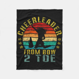 Cheerleader van boog 2 teen grappig retro  fleece deken