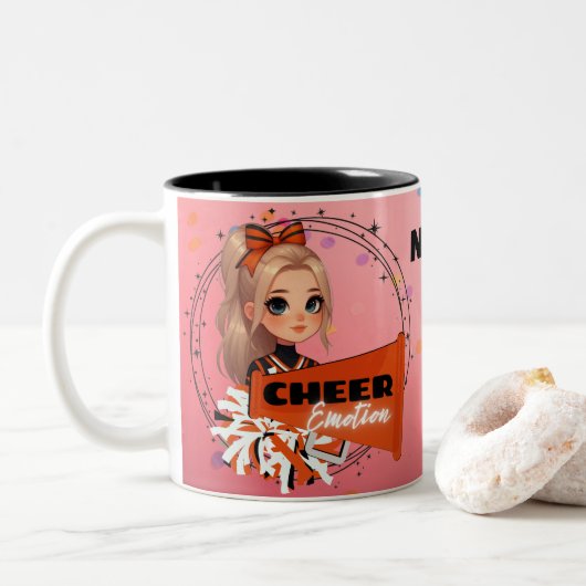 Cheerleader, vergeet nooit dat je DAPPERE mok bent (Met donut)
