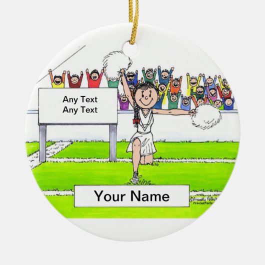 Cheerleader - Vrouw Keramisch Ornament (Voorkant)