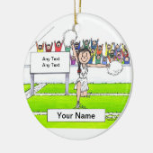 Cheerleader - Vrouw Keramisch Ornament (Links)