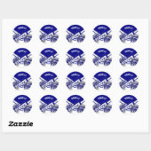 📣 Cheerleader - White, Blue and Grey Ronde Sticker (Vel)