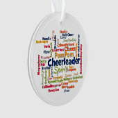 Cheerleader Word Cloud (heer Leader) Ornament (voorkant)