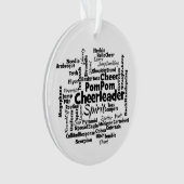Cheerleader Word Cloud Ornament (voorkant)