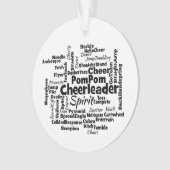 Cheerleader Word Cloud Ornament (voorkant)