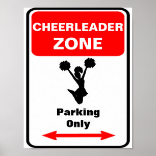 CHEERLEADER Zone Parkeerteken Poster