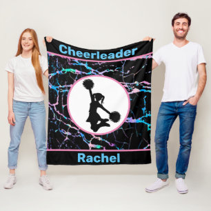Cheerleader Zwart Abstract Fleece Deken