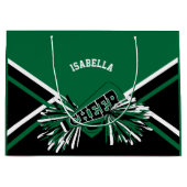 Cheerleaders - donkergroen, zwart, wit - groot large cadeauzakje (Voorkant)