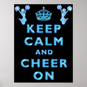 Cheerleaders houden CALM EN CHEER OP Posters