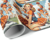 Cheerleaders Illustratie Cadeaupapier (Rol Hoek)