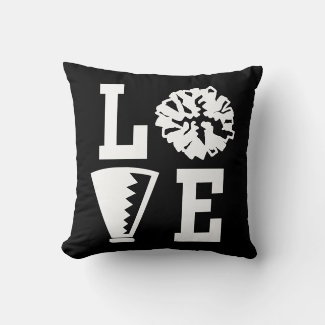 Cheerleaders Love, Black Cheer Cushion Kussen (Voorkant)