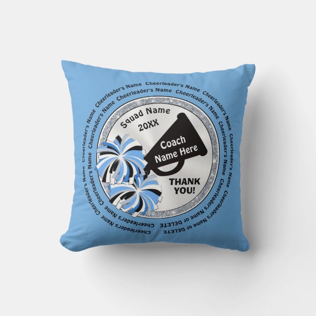 Cheerleader's Names Bedankt voor Cheer Coach Kussen (Voorkant)