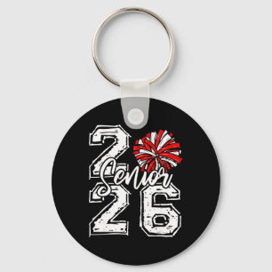 Cheerleadersklas van 2026 Senior 2026 Rode Pom Pom Sleutelhanger