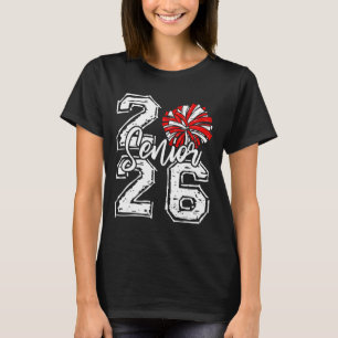 Cheerleadersklas van 2026 Senior 2026 Rode Pom Pom T-shirt